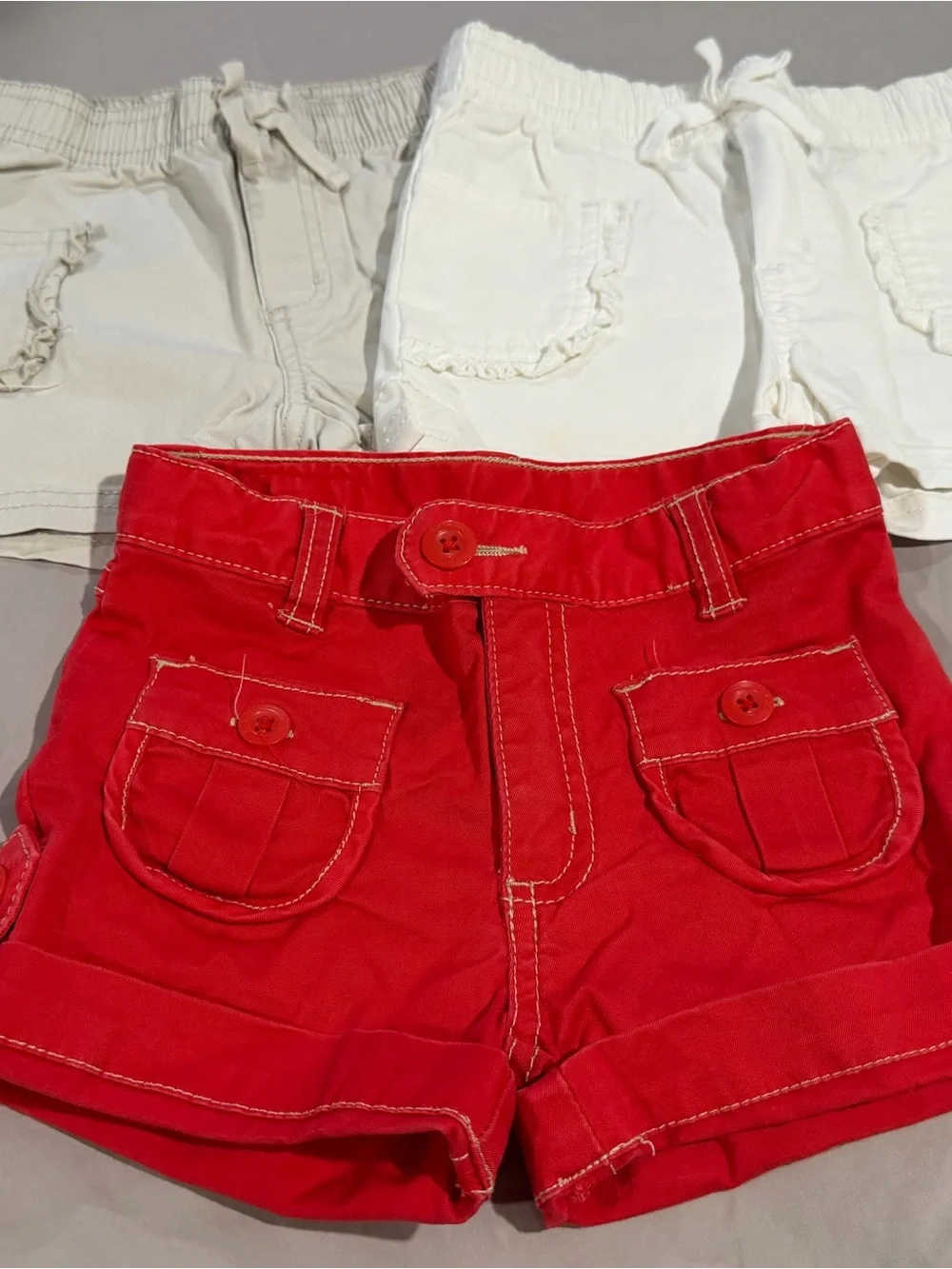 The Children's Place Cargo Shorts with Button Patch Pockets set of (3)